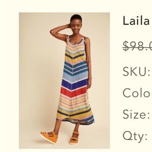 By Anthropologie Chevron Lounge Dress